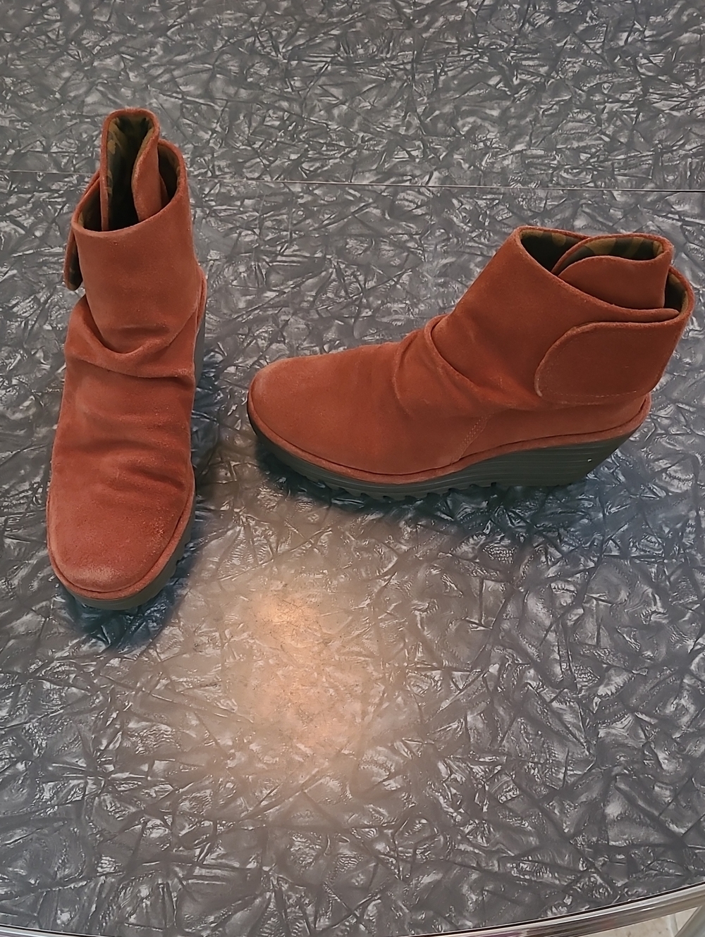 EUC Orange Fly London Boots